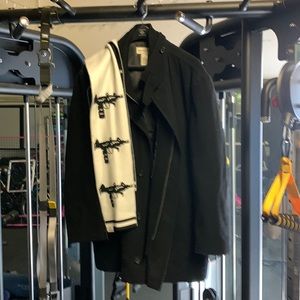 Pronto Uomo Pea Coat and uzi scarf